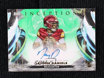 2024 Topps Inception Rookie Variations Green 40/150 Jayden Daniels Auto RC 12fl