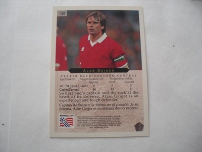 海外サッカーカード　アルゼンチン　ウバルド　フィジョール Upper Deck 1994 World Cup Switzerland Soccer Card #132 Alan Geiger