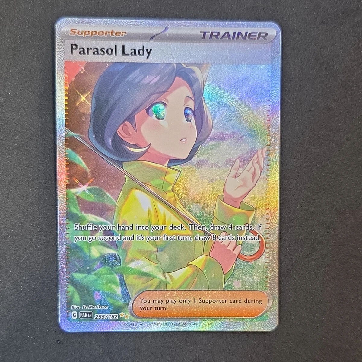 ポケモンカード PARASOL LADY #089 PSA 10 Parasol Lady SAR 089/062 sv3a Raging Surf 2023 Pokemon Card