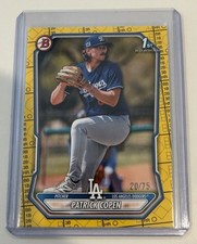 2026 1st Bowman Patrick Copen Positional Promise Prospect Yellow /75 SP Dodgers