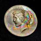 1925 - P - Peace Dollar — UNCIRCULATED - RAINBOW TONEd
