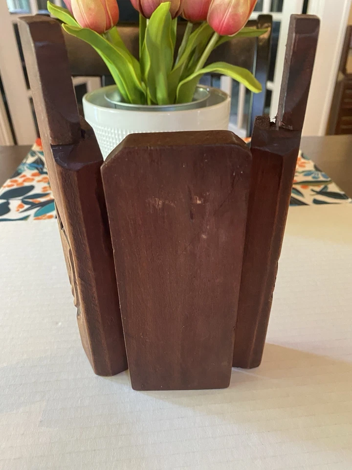 Antiguo RARO Madera Tallada Relieve CRUCIFIXIÓN Cristo - Tríptico Folclórico Santuario de Jesús Foto 4 de 4