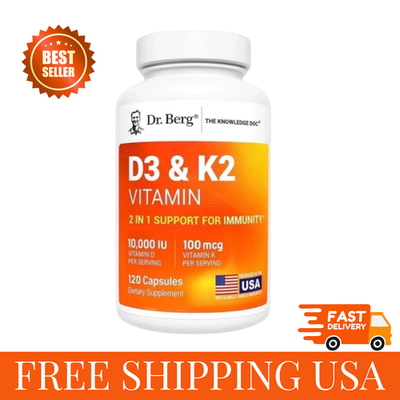 #ad Dr. Berg’s Nutritionals 100mg Vitamin D3 amp; K2 Supplement 120 Capsules US $18.99