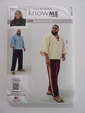 Know Me R11788 Top w Deep V-Neck & Hood, Wide Leg Pants Sz 34-42 UNCUT ME2025