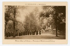 Moines allant au Calvaire Monast�re La R�paration MONTREAL Quebec 1920-30s Iung