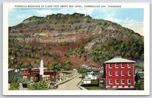 Pinnacle Mountain Cumberland Gap Tennessee Roadway Buildings Landmarks Postcard - Picture 1 of 2