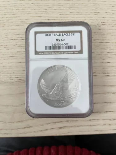 2008 P BALD EAGLE - $1 - NGC MS69 - SILVER COIN - 3139364-007