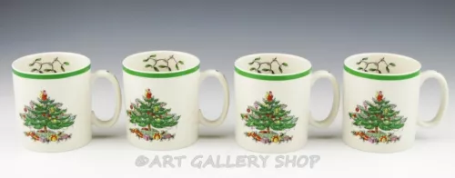 Spode CHRISTMAS TREE S3324-A10 COFFEE TEA OR COCOA MUGS 3-1/4" Unused