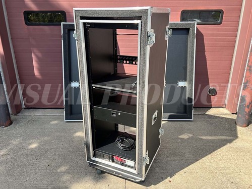 30ru Rack 30RU Rack Road Case w/CyberPower UPS for Server Network Audio Visual ...