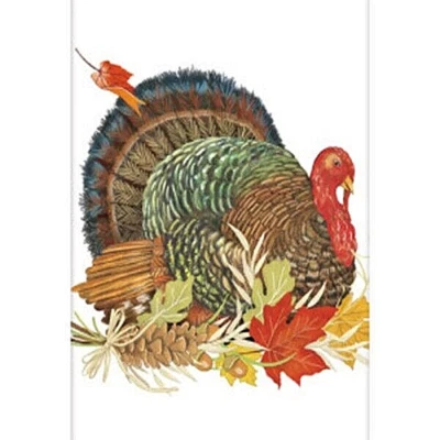 Mary Lake-Thompson Turkey with Leaves Thanksgiving Flour Sack Kitchen Towel