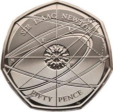 2017 Sir Isaac Newton BU 50p Fifty Pence Coin - BRILLIANT UNCIRCULATED *RARE*