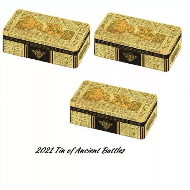 🔥 3x YU-GI-OH MEGA TIN 2021 TIN OF ANCIENT BATTLES ~ 3 TINS