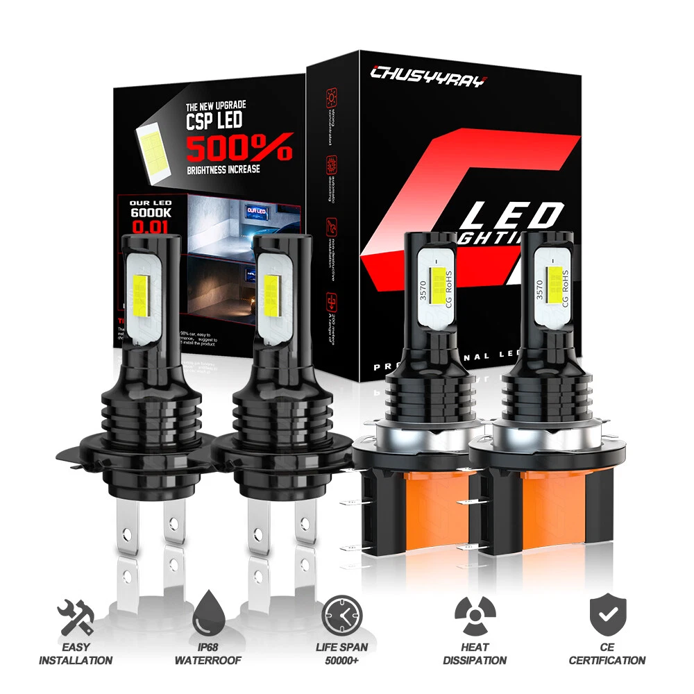 FOR Mercedes-Benz CLA250 2014 2015 2016 2019 LED Headlight Kit White Bulbs Hi/Lo