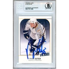 Ryan Suter Signed 2009 10 UD Victory #112 Predators Beckett BAS Slabbed NHL Auto