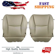 2003-2009 For Lexus GX470 Driver & Passenger Bottom Leather Seat Cover Tan
