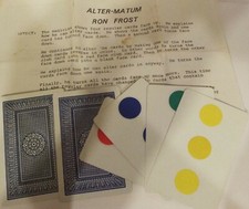 Ron Frost Alter-Matum Card Trick Magic Effect Routine Vintage  