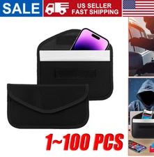 NEW Faraday Bag Cell Phone Wallet Blocker Radiation Signal Shielding Case Lot