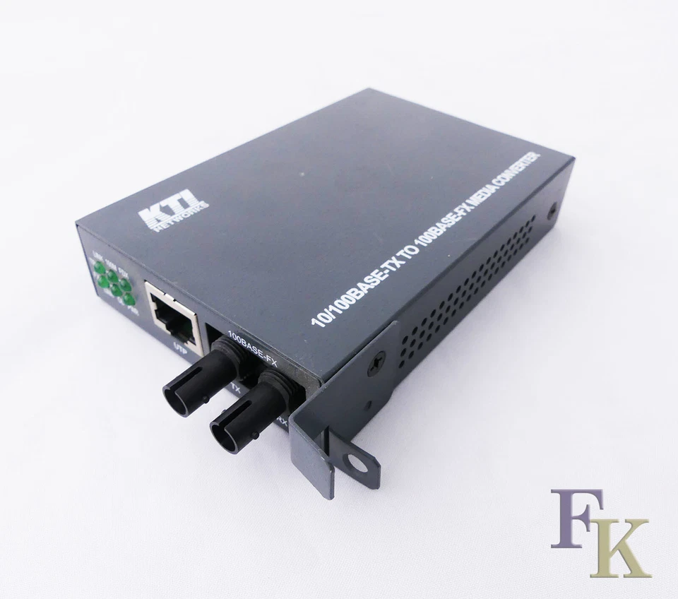 KTI NETWORKS KC-300D-T 10/100BASE-TX TO 100BASE-FX MEDIA CONVERTER -used-