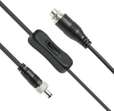 Uonecn 5.5mm x 2.5/2.1mm Screw Lock DC Female to Male DC Cable with Switch for D