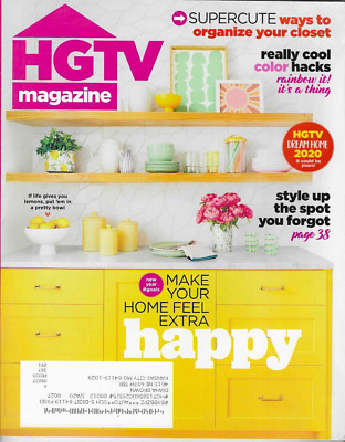 HGTV Magazine Jan / Feb 2020 Decorating Tips Organize Your Closet Color Hacks