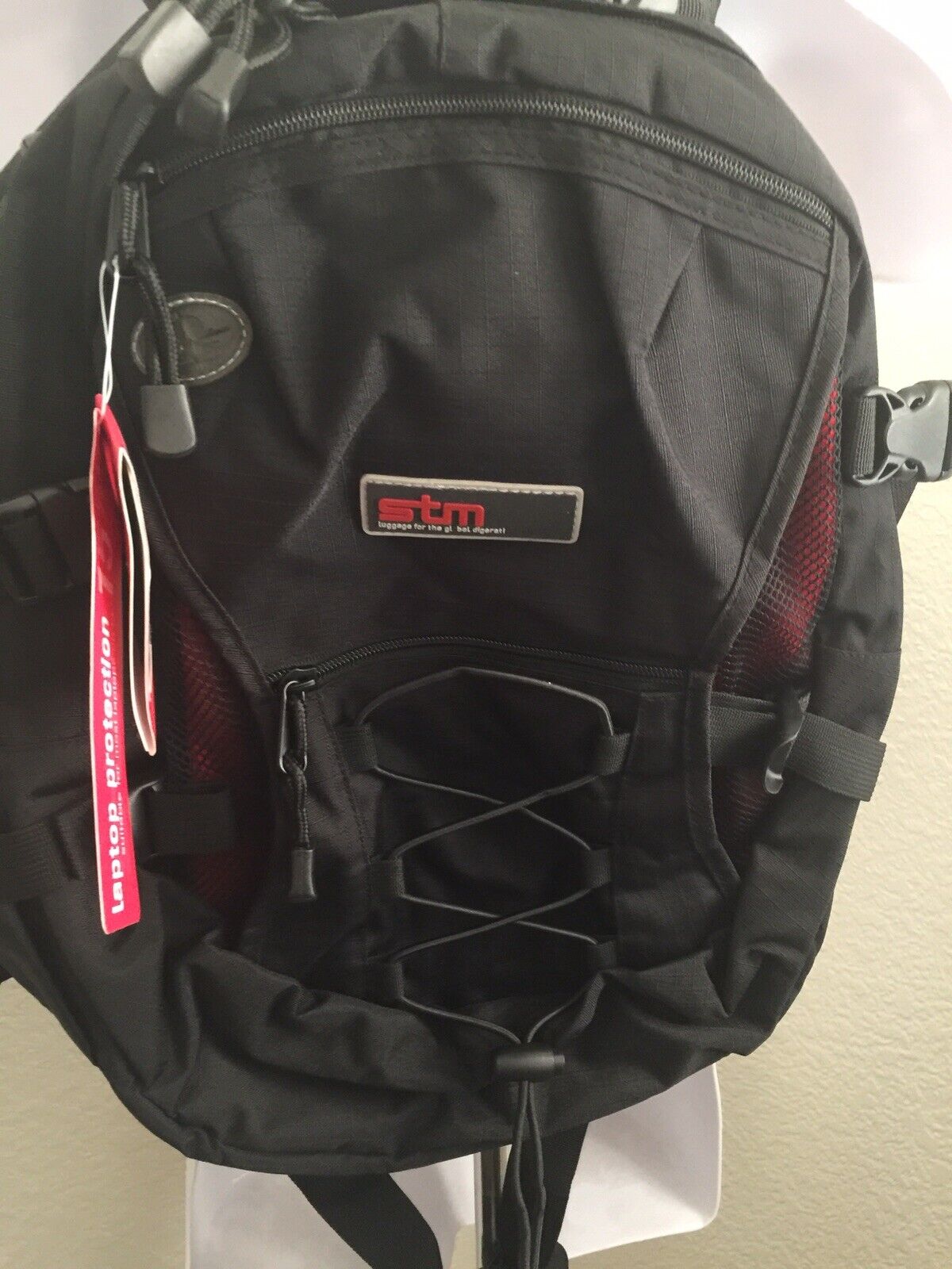 New STM Backpack Laptop Tech Backpack Black Many pockets Travel School