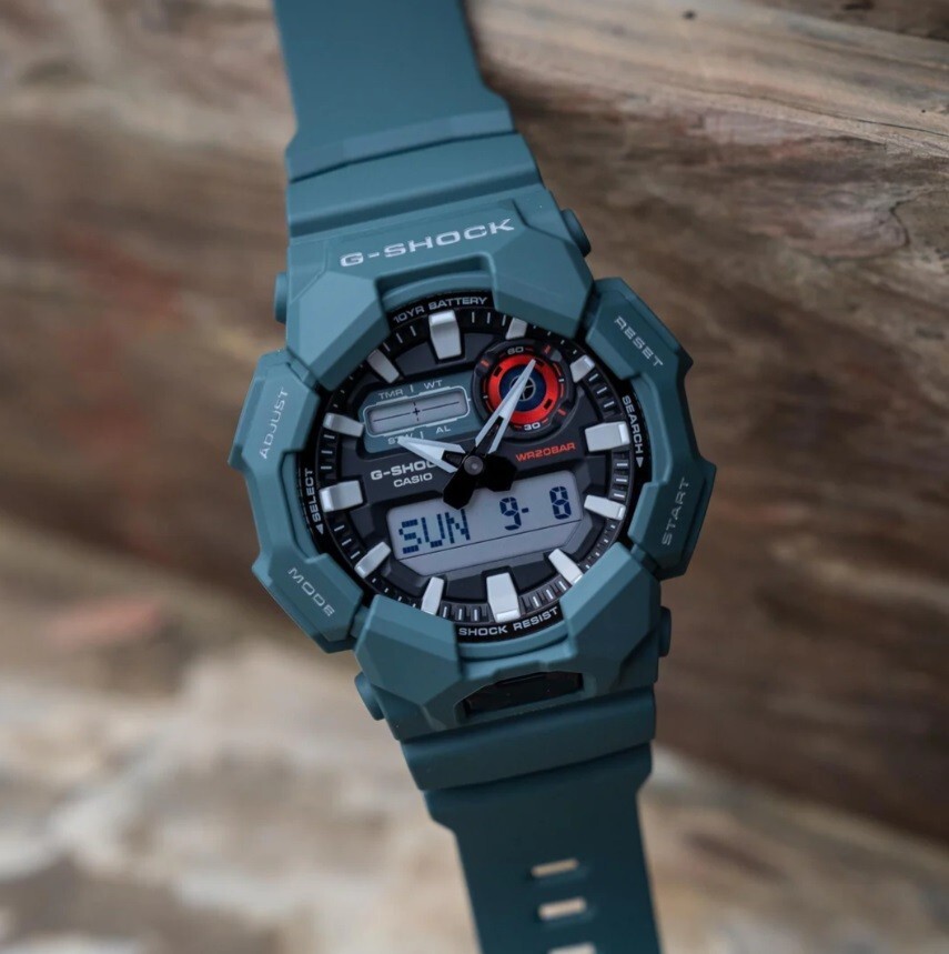 Casio G-Shock GA-010-2A Green Blue Teal Analog Digital