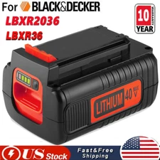 40 Volt for Black and Decker Lithium Battery 40V 4.0Ah Max LBX2040 LBXR36 LSW36
