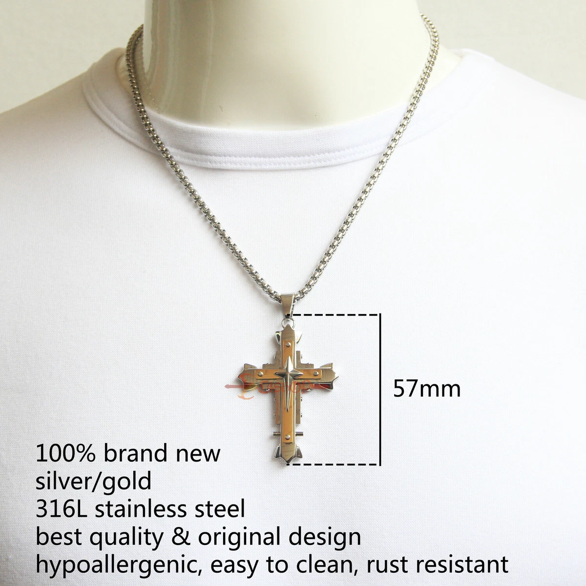 Silver cross and chain argos deals