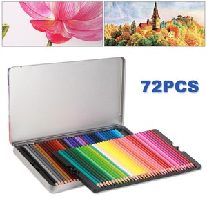 Details About Pro 72 Aquarelle Crayons Kit Artiste Couleur Dessin Esquisse Couleuration Adulte