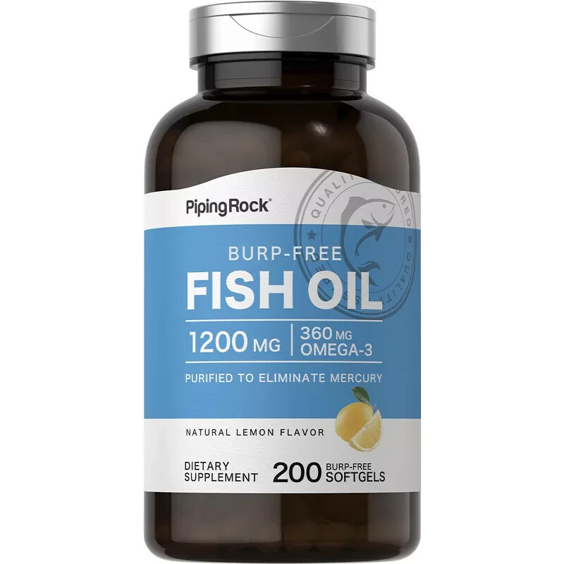 FISH OIL OMEGA 3 - 1,200mg 200 softgel PURIFICADO SIN MERCURIO, super precio