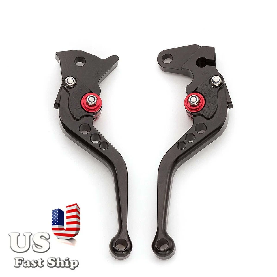 Palanca de freno de embrague corto negra para Suzuki GSXR600 GSXR750 2006 2007 2008 09-2010 Foto 4 de 4