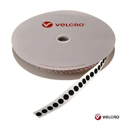KLEBEMÜNZEN PUNKTE VELCRO® 13mm 22mm KREISE SCHWARZ & WEISS KLETTSCHLAUFE