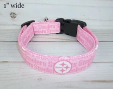 Pink Pittsburgh Steelers NFL Terri's Dog Collar custom made adjustable girl