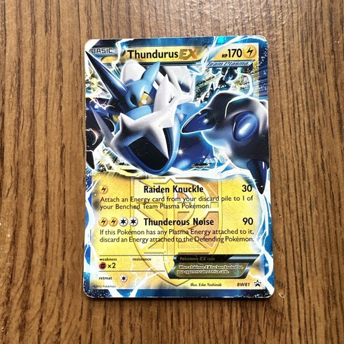 Thundurus EX Black Star Promo BW81 - Pokemon Ultra Rare LP