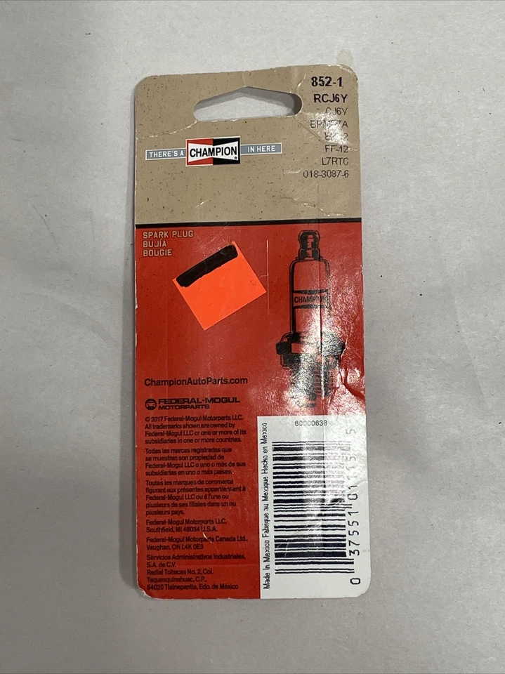 Champion Spark Plug RCJ6Y #852-1 Replaces: CJ6Y BPMR7A 018-3087-6 - Image 3 of 3