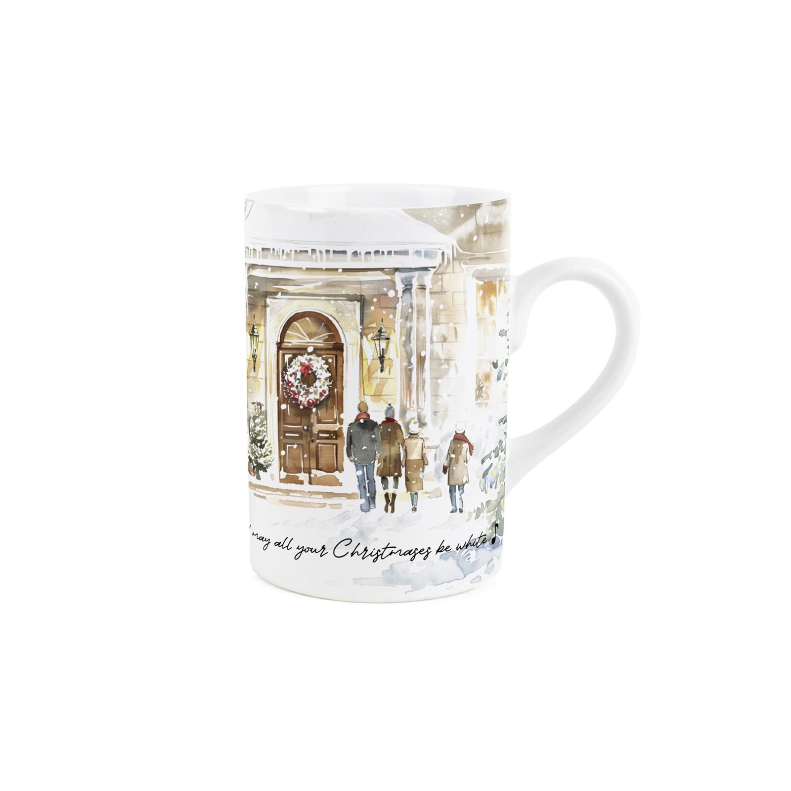 Christmas Musical Scene Mug - Festive Xmas Carols Music Scene Gift/Present Mug