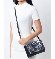 Kate Spade Cameron Soiree Dot Black/Navy Leather Convertible Crossbody Bag