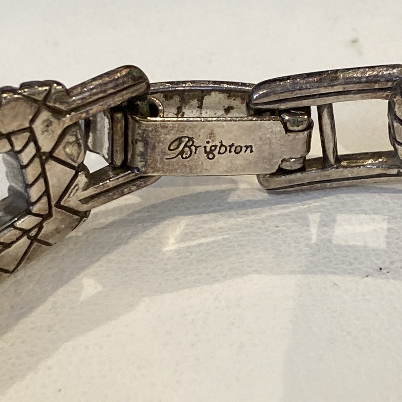 Brighton Silver/Goldtone Rectangular Open Link Br… - image 4