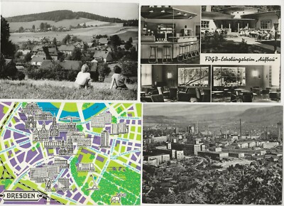 70/63 AK JENA THÜRINGEN BEIERSDORF LÖBAU TEMPLIN MILCHBAR DRESDEN ZOO BAHNHOF
