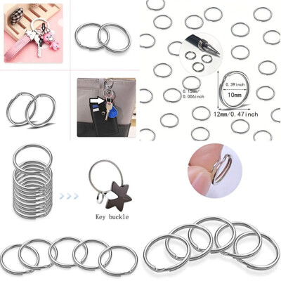 Miniature Split Key Rings For Crafts Gold Silver Gunmetal Bronze 6-12mm 10-20PC