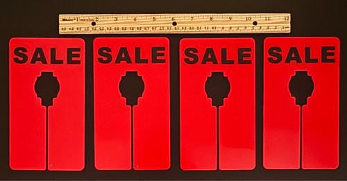RARE RED! ⭐ SET OF (4) ⭐SALE SIZE DIVIDERS MARKERS ROUND OR SQUARE CLOTHING RACK