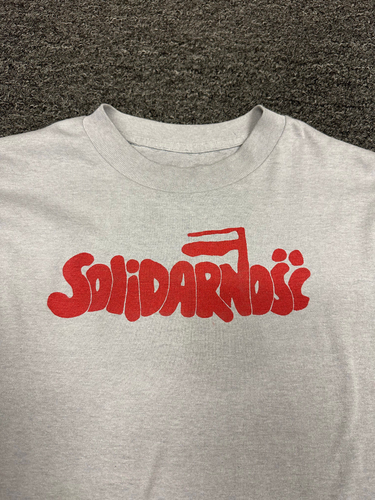 Camiseta De Colección Solidaridad Sindicato Polaco Años 80 Solidaridad Puntada Única LS Talla S - Imagen 2 de 11