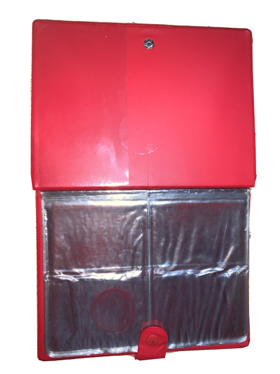 Vintage Red Pikachu Pokemon Card Holder Sleeve Book