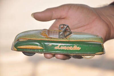 Vintage Friction I - 13951 Lincoln Fine Litho Car Tin Toy, Japan