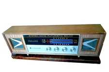 Vintage Space Age COMMODORE FUTURISTIC SOUND Radio Receiver JAPAN mcm ATOMIC 64