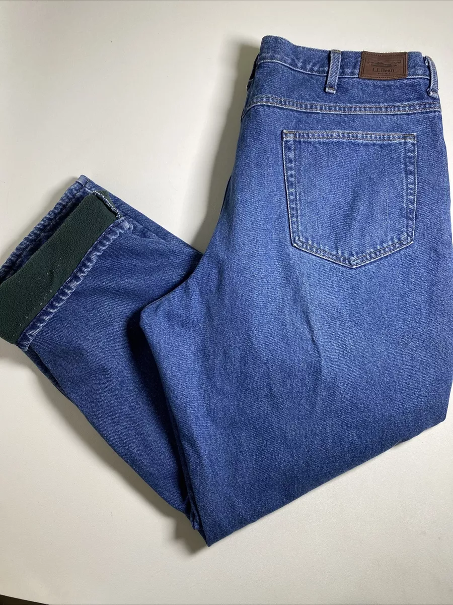 LL Bean Fleece Lined Jeans 40x30 Relaxed Fit