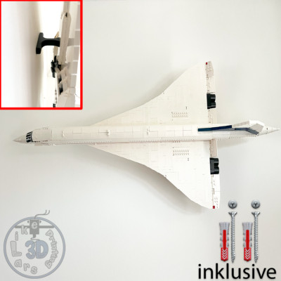 Wandhalterung Halterung Display Halter passend für LEGO Icons Concorde 10318