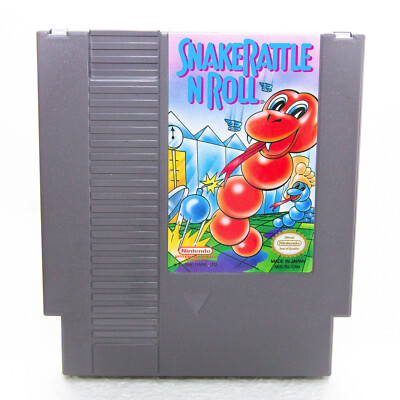 Vtg 1991 Nintendo NES Snake Rattle N Roll Video Game Cartridge | Tested / Works