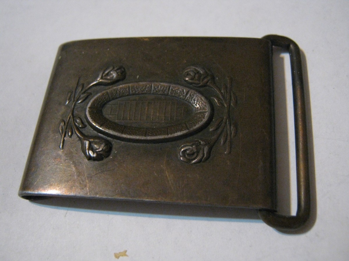 RARE 1930s ROSE BOWL Belt Buckle w/ Gridiron, Goal Posts & 4  display picture 2