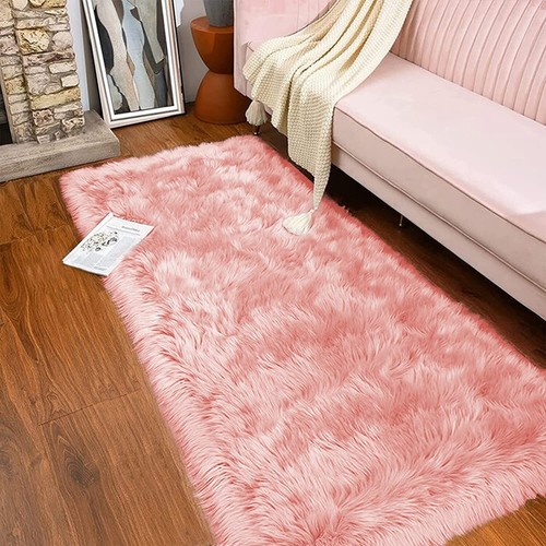 Latepis Faux Fur Sheepskin Area Rugs Soft Shaggy Carpet for Living Room Bedroom - Picture 45 of 219